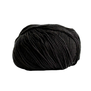 Casasol Cupcake Cotton in color 100 Black, a 50 g / 180 m fingering weight Egyptian cotton ball