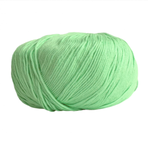 Ovillo de algodón Cupcake Casasol en color 002 Menta, verde suave