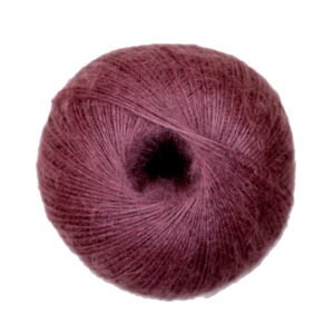 Ovillo de lana angora Casasol 30222 Amatista, ciruela burdeos violáceo