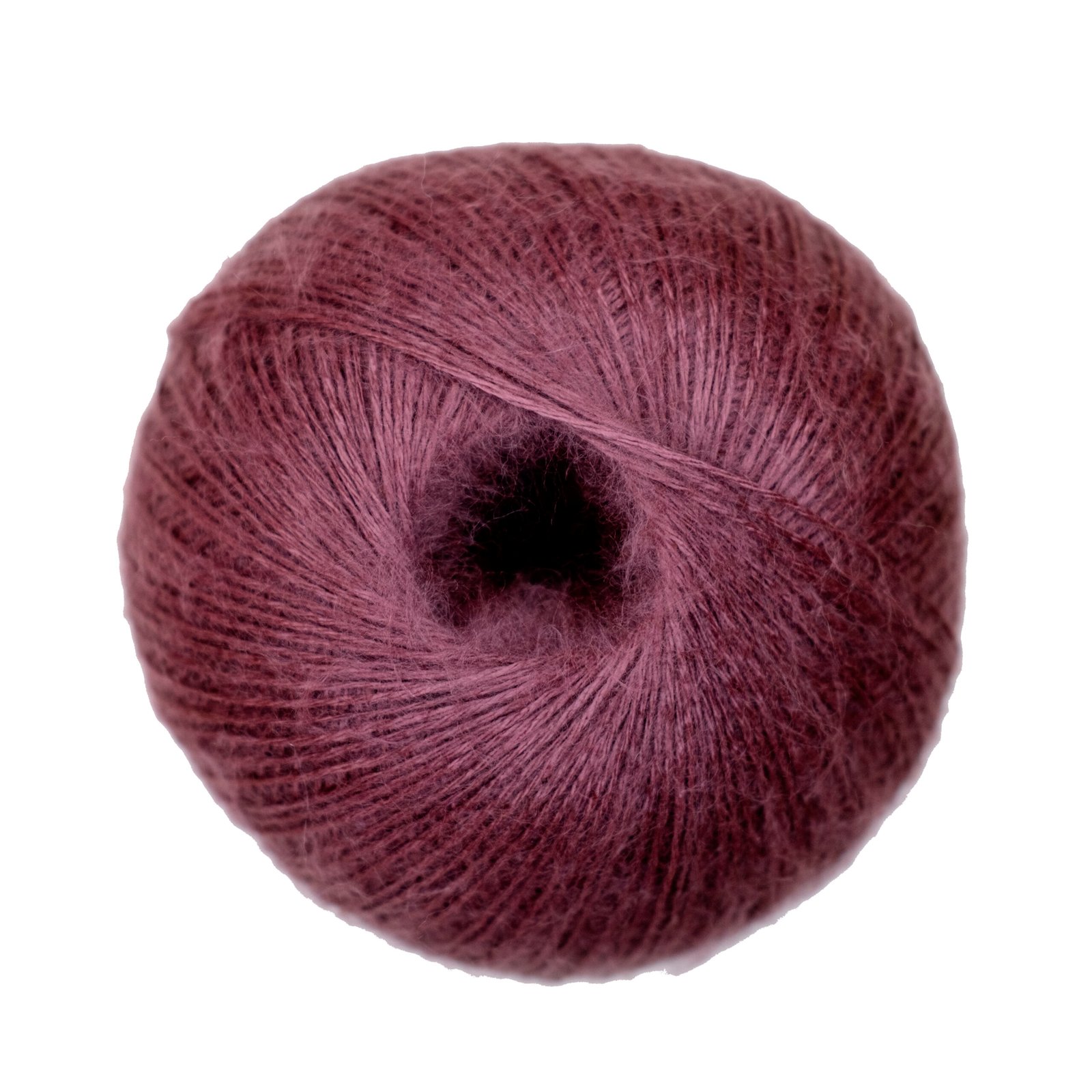 Ovillo de lana angora Casasol 30222 Amatista, ciruela burdeos violáceo