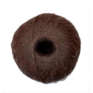 Ovillo de lana angora Casasol 30137 Cuarzo, marrón chocolate