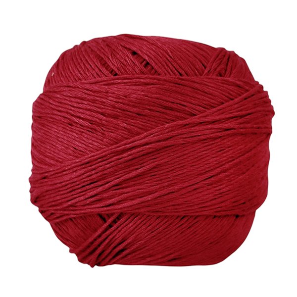 Ovillo de hilo de bambú M Casasol en color rojo suave