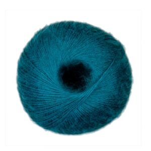Ball of Casasol angora yarn in sapphire