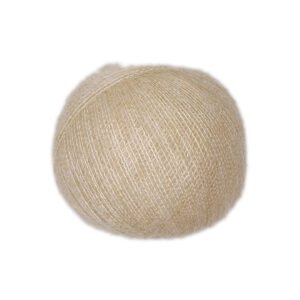 Ovillo de hilo Mohair Casasol en color crema