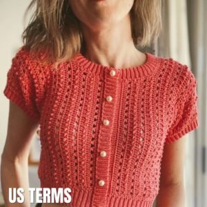 Luz Top crochet pattern, US terms