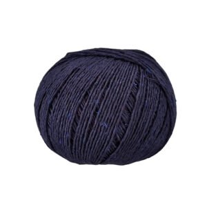 Ball of Brilla bamboo sequin yarn by Casasol in navy