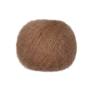 Ball of Casasol Mohair lace yarn in brown