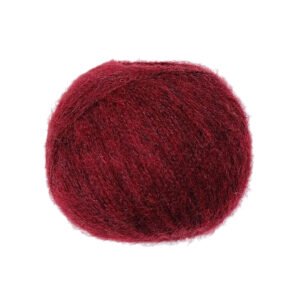Ball of Casasol Mohair lace yarn in burgundy
