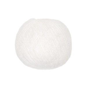 Ball of Casasol Mohair lace yarn in ivory